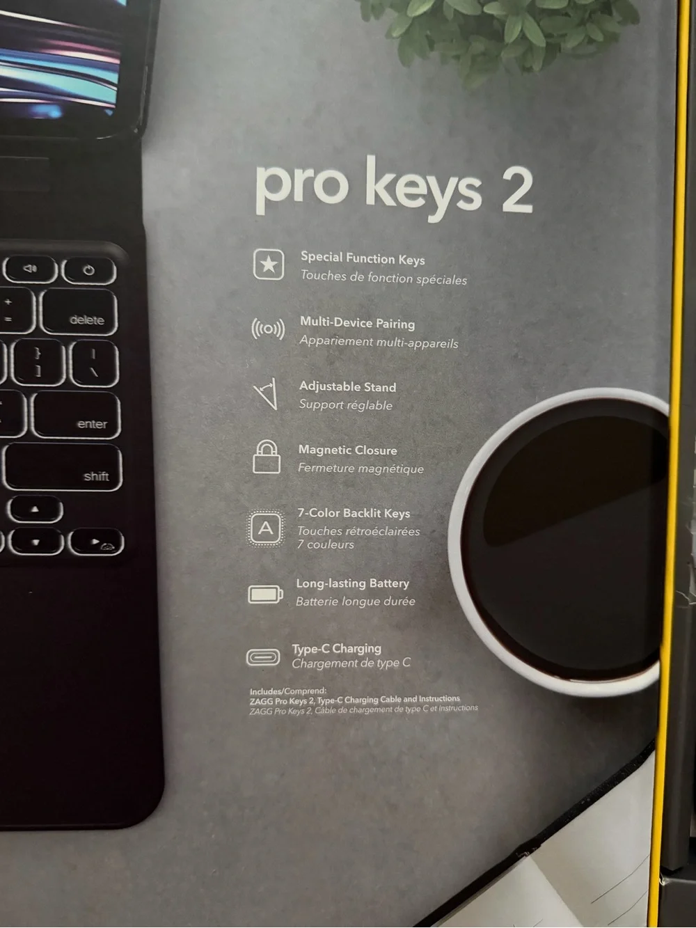 ZAGG Pro Keys 2 Detachable Keyboard Case for iPad Pro 13-inch - Black